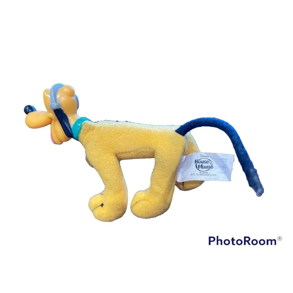 Vintage Disney House Of Mouse Stuffed Pluto Mc Donald's Toys 5.5